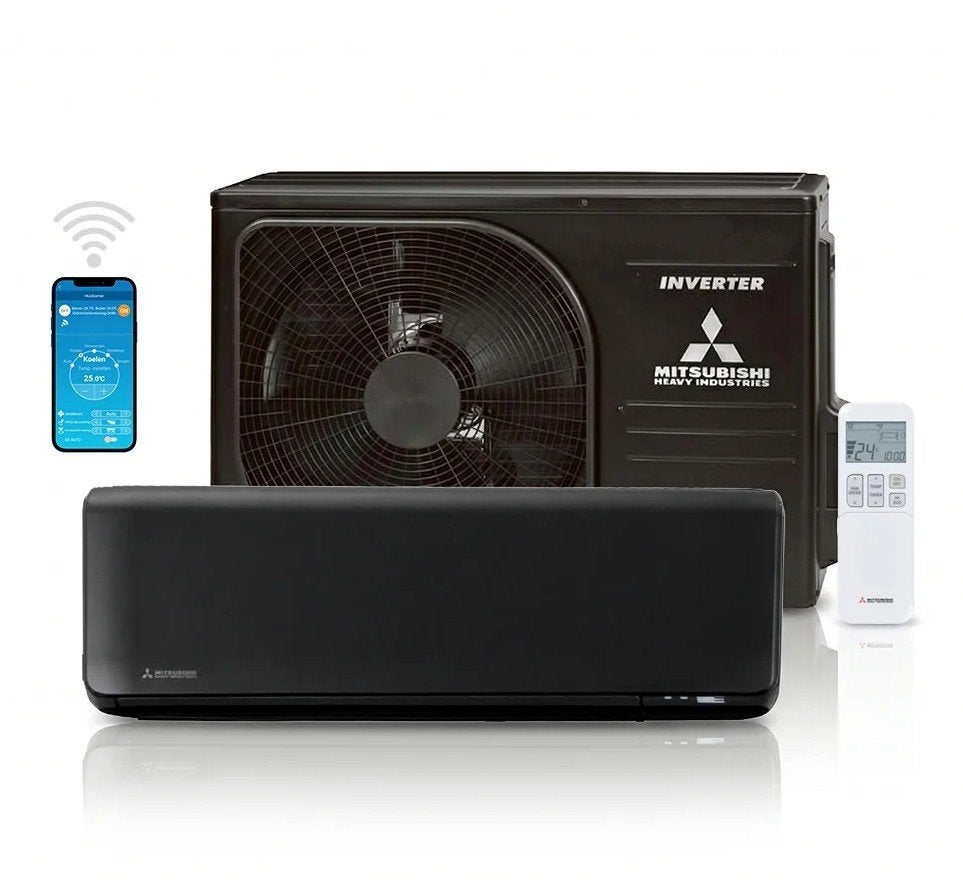 Mitsubishi ZT-WF Airco 2,0 kW tot 5,0 kW – WiFi –Wit & Zwart, Koelen en Ontvochtigen, Timer, Nieuw, 3 snelheden of meer
