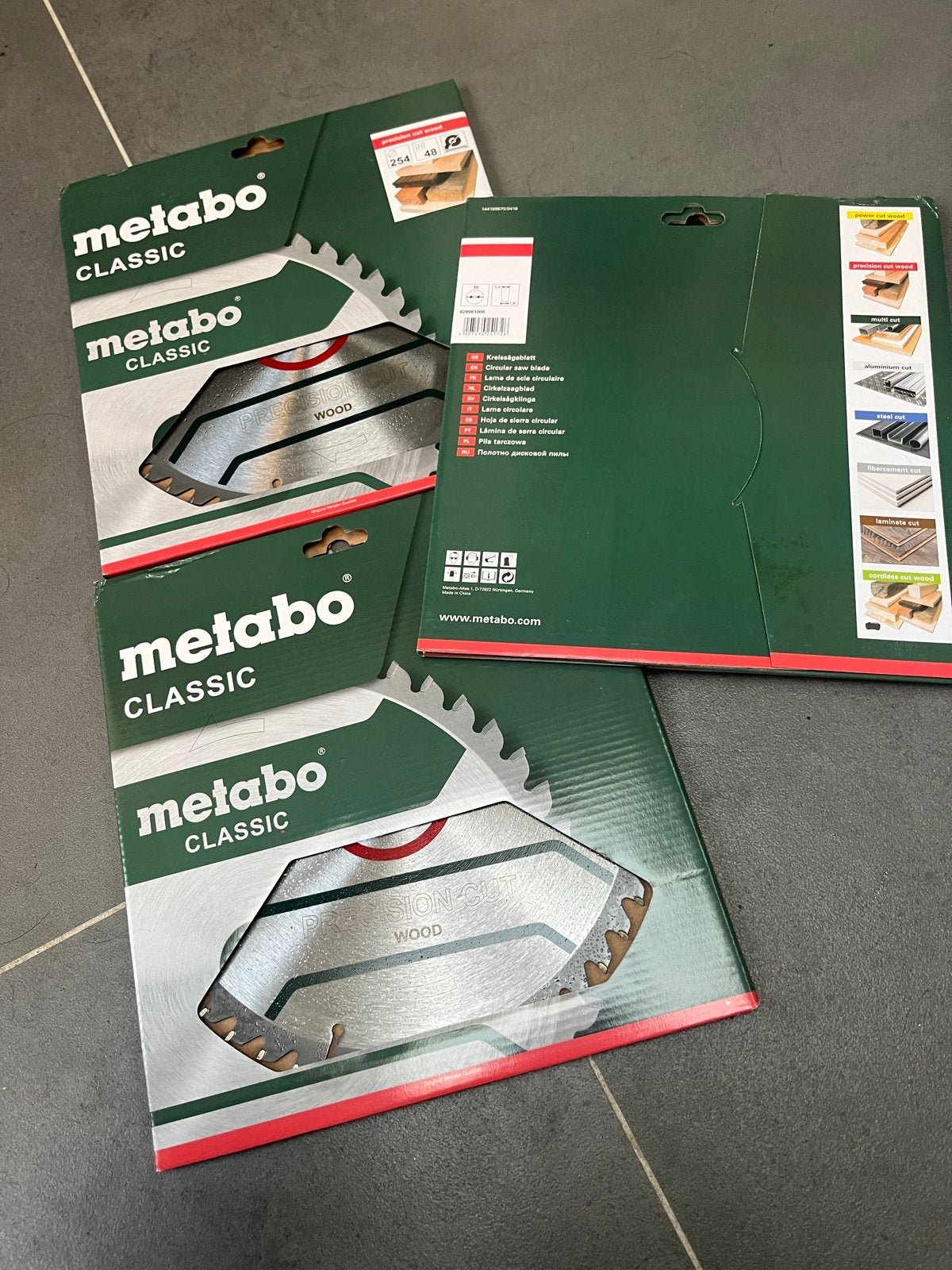 Nieuwe Metabo Zaagbladen 254mm en stofzak / zaagzakken, Nieuw, Ophalen of Verzenden, Afkortzaag, /