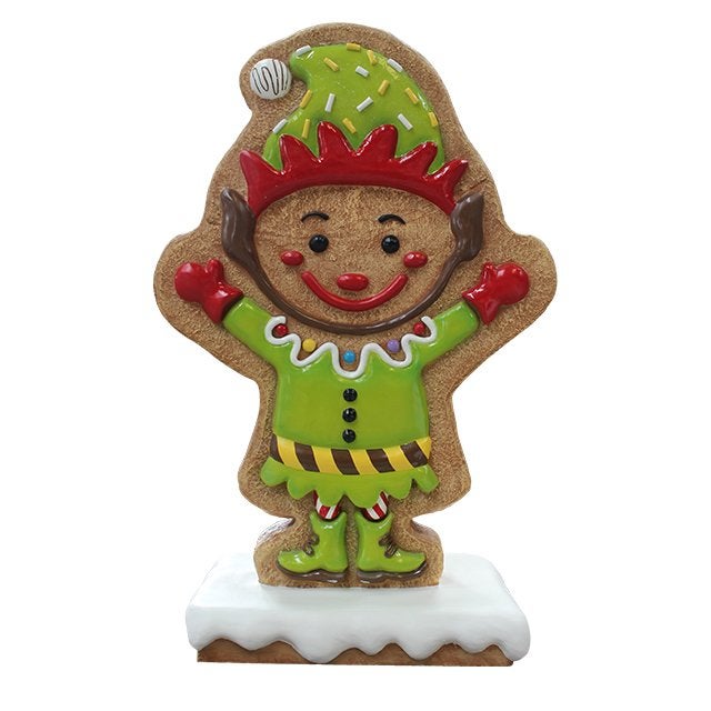 Gingerbread elf with base 120 x 78 x 46 cm