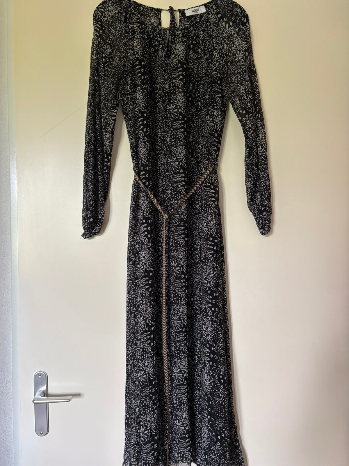 Moliin zwarte maxi jurk maat S, Kleding | Dames, Zwart, Ophalen of Verzenden, Zo goed als nieuw, Maat 36 (S)