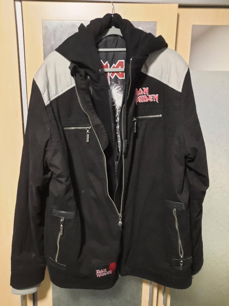 winterjas iron maiden gevoerde jas xl heren dames, Puma, Zwart, Maat 56/58 (XL), Ophalen of Verzenden