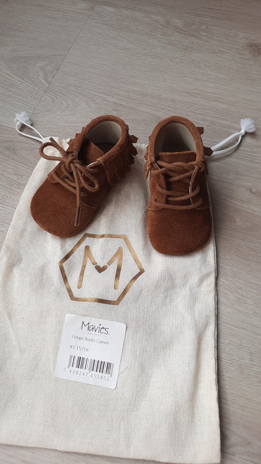Mavies Leren Babyschoentjes Maat XS (15/16) - Nieuwstaat, Kinderen en Baby's, Jongen of Meisje, Schoenen, Ophalen of Verzenden