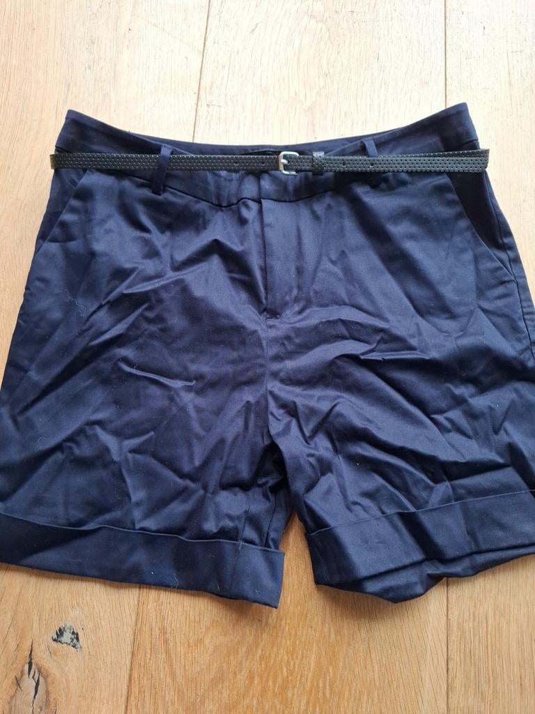 Scotch & Soda Donkerblauwe Shorts met Riem - Maat S, Kort, Blauw, Scotch & Soda, Ophalen of Verzenden