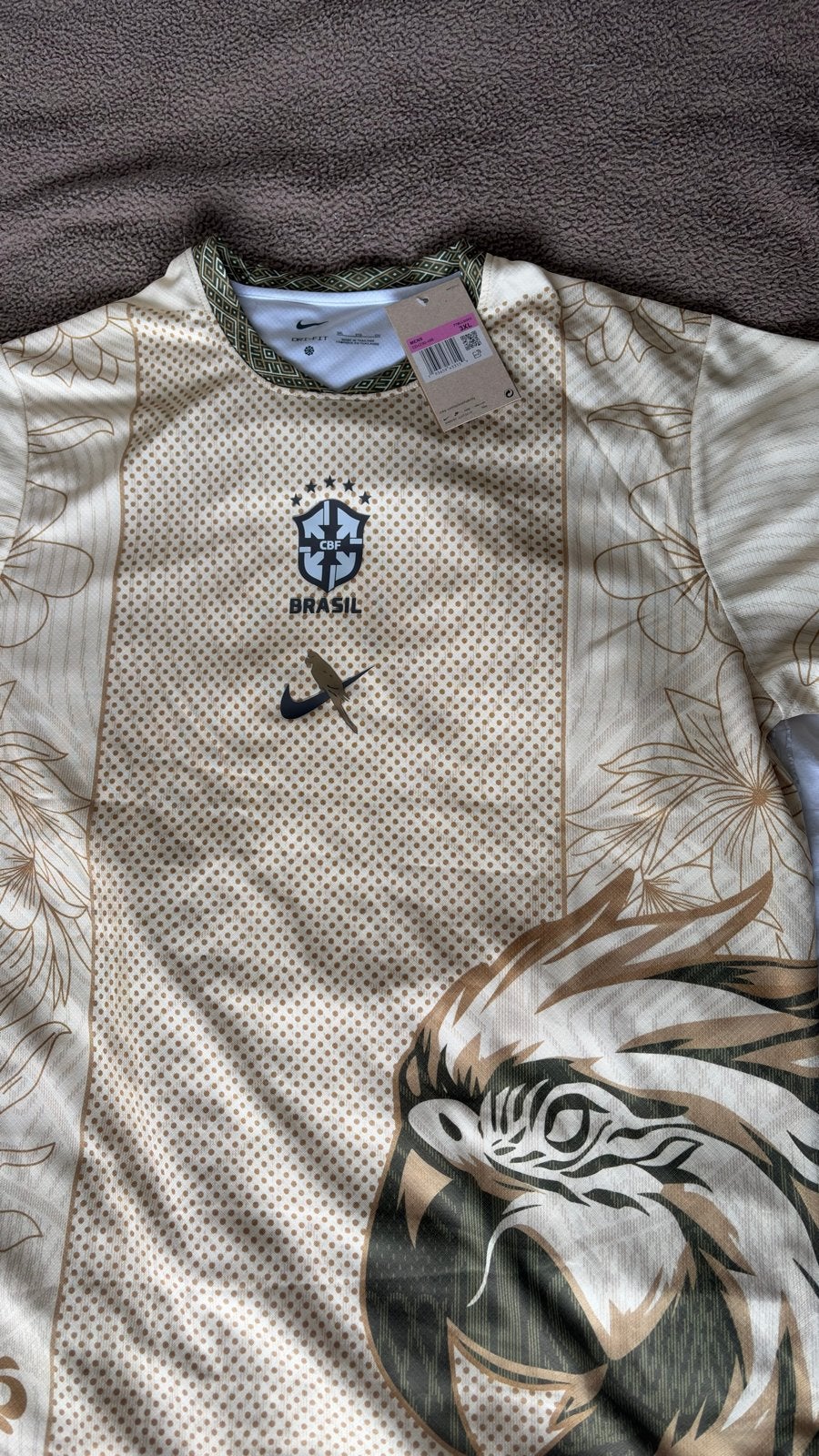Brazil Special Edition Eagle Voetbalshirt - Crème/Goud 3XL, Meerkleurig, Nieuw, Overige maten, Ophalen of Verzenden