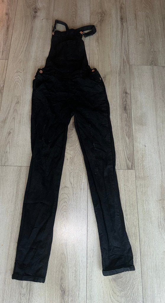 Tuinbroek sjalopette jumpsuit 164 zwart zwarte stretch, Kinderen en Baby's, Verzenden, Gebruikt, Meisje, Broek
