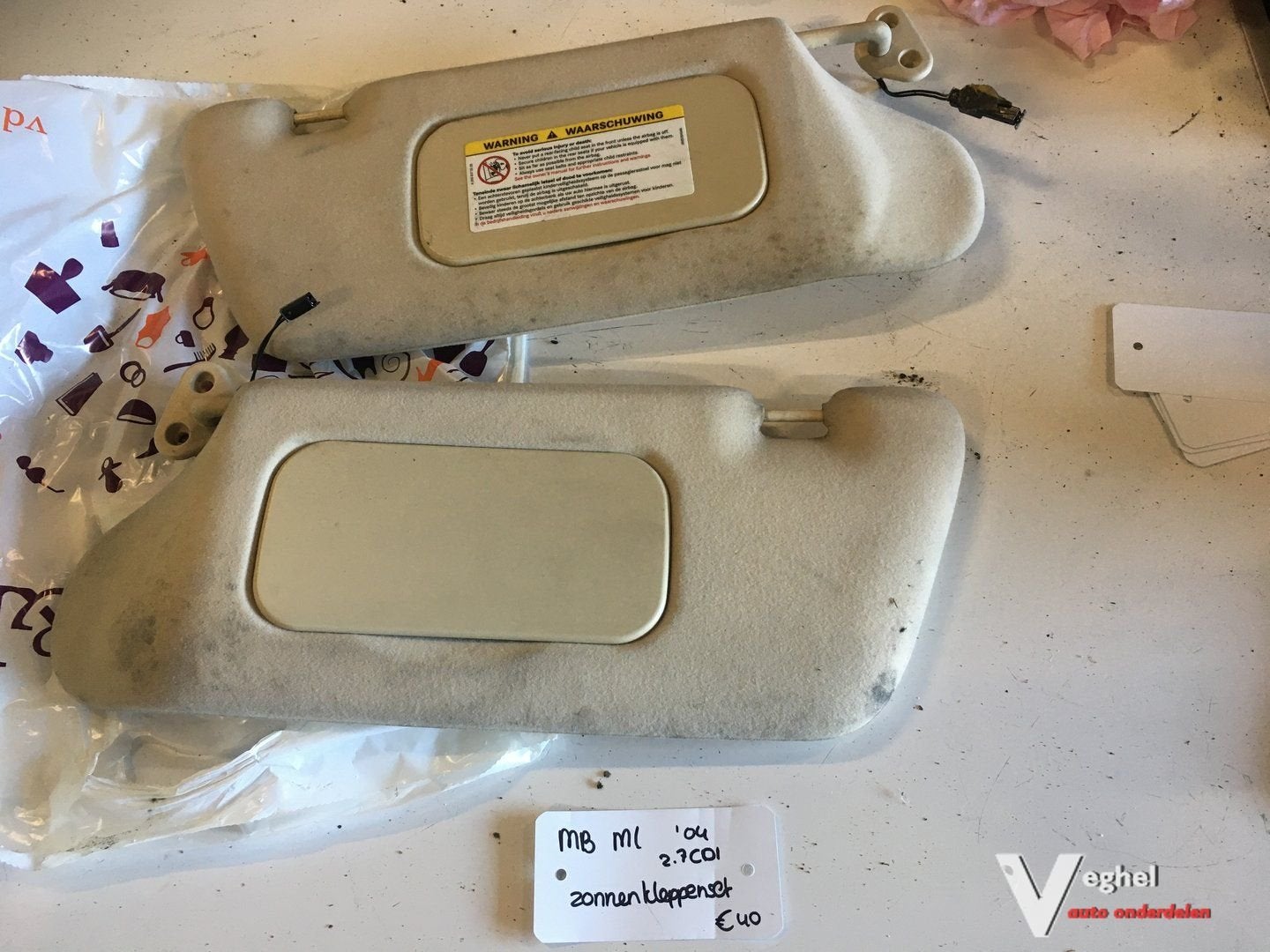 Mercedes ML 270 cdi 2004 Zonnekleppen set, Gebruikt, -, -, Ophalen of Verzenden