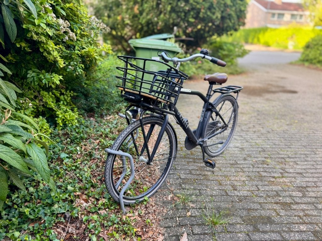 Gazelle HeavyDutyNL 26 inch jongensfiets zwart met krat, Terugtraprem, Gebruikt, Versnellingen, Gazelle