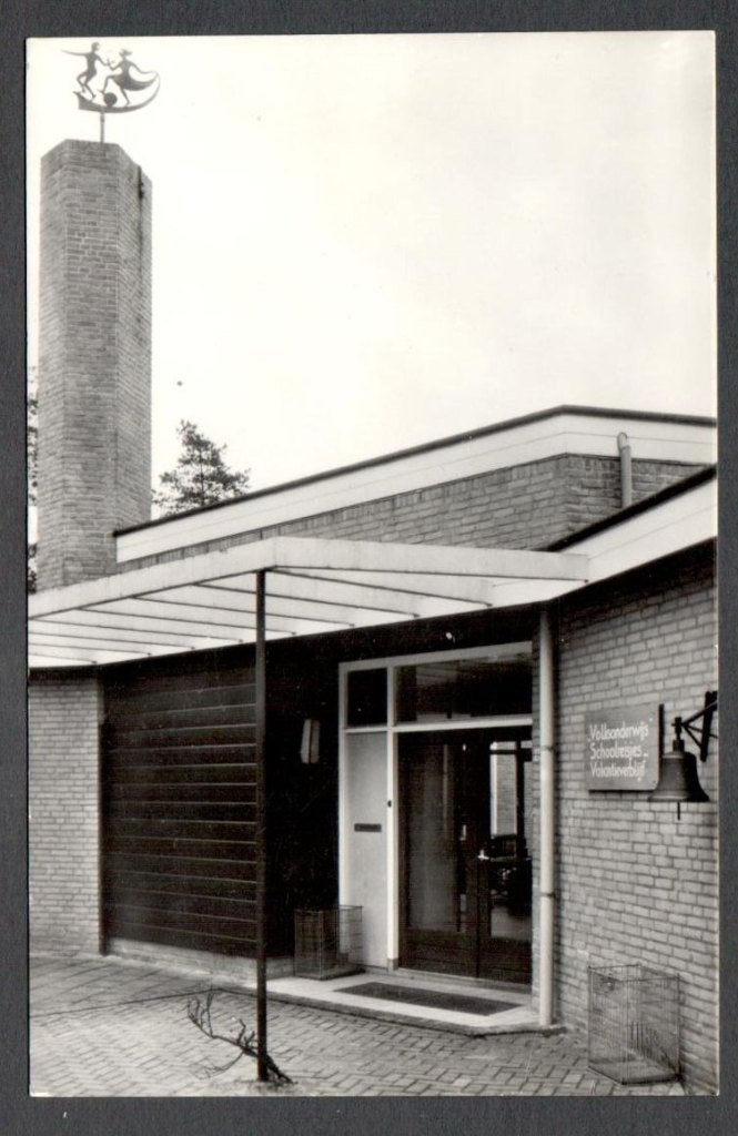 Oude ansicht Drouwenerzand Kwartjesberg Volksonderwijs Dr, Ophalen of Verzenden, 1940 tot 1960, Gelopen, Drenthe