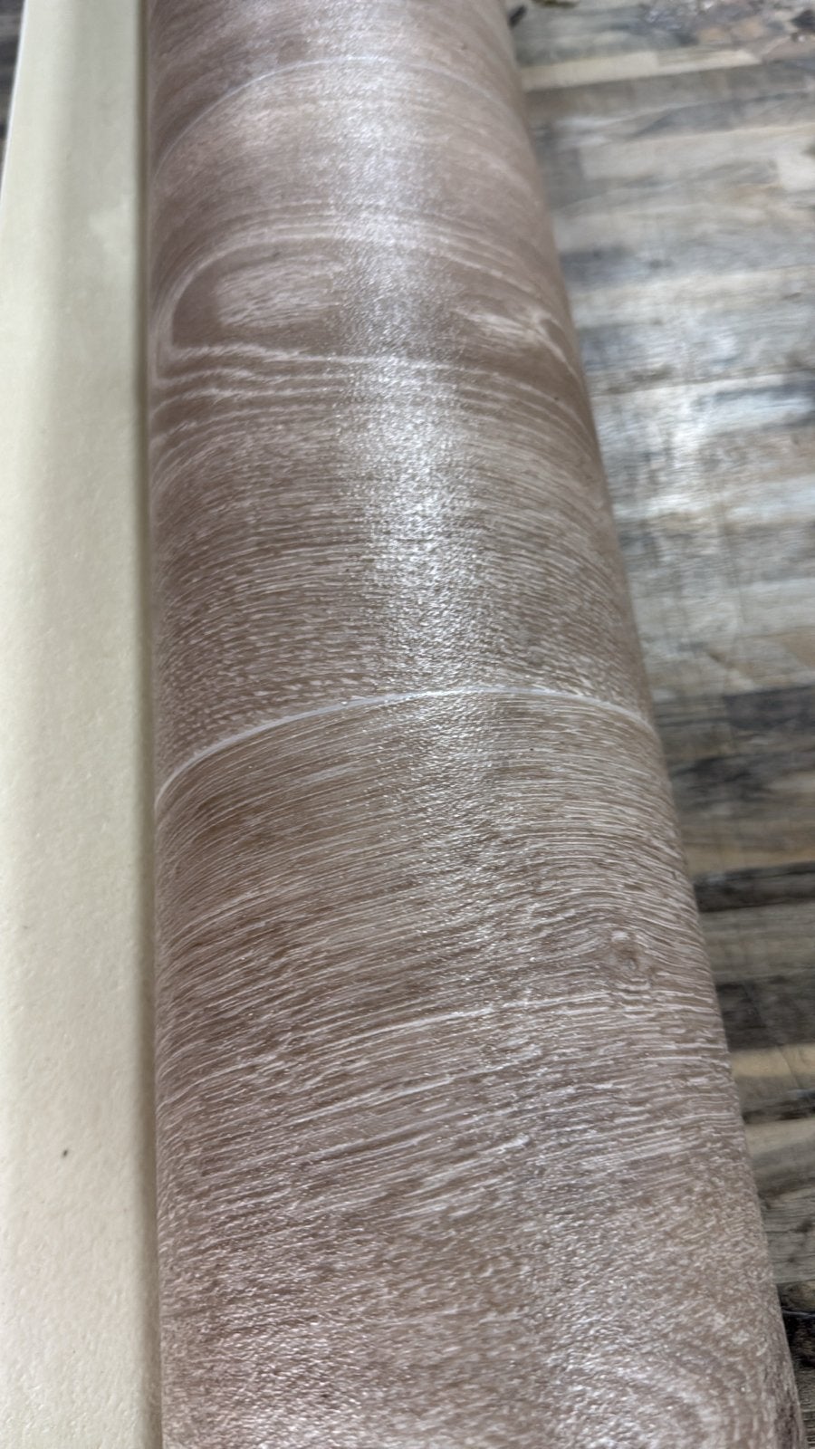 Nieuw coupon vinyl 3,35x1,15m - Budget outlet discount, Ophalen, Bruin, Nieuw, Minder dan 5 m²