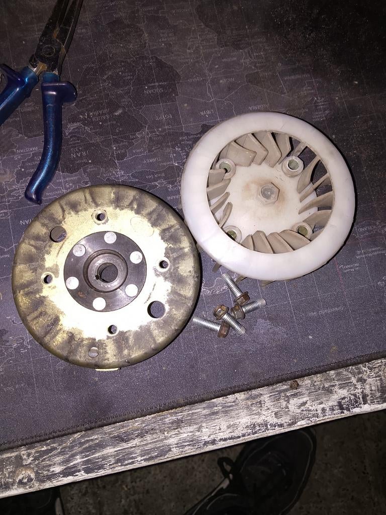 Vliegwiel met koelvin voor GY6 4T scooterblok, Ophalen of Verzenden, Gebruikt, Overige typen, Overige merken