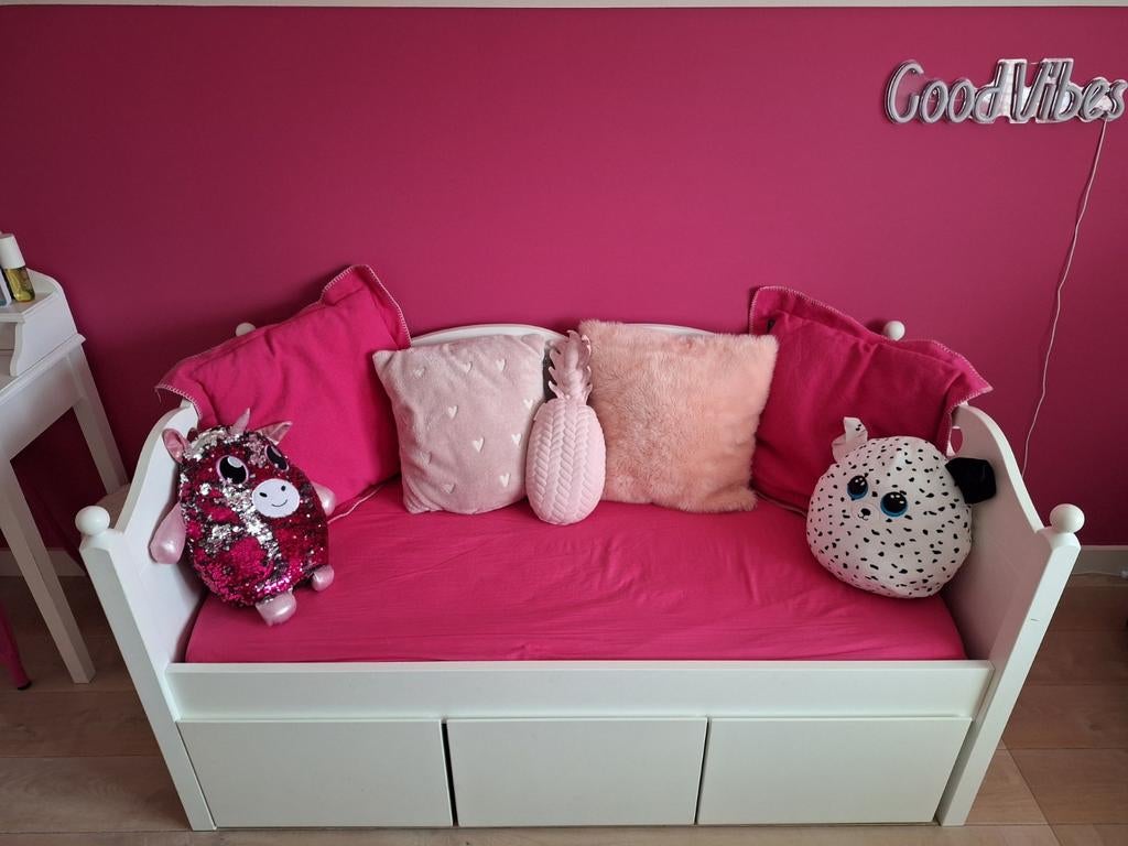 Junior bedbank/peuterbed met 3 lades 70x150 cm 2 stuks, Ophalen, Zo goed als nieuw, Overige typen