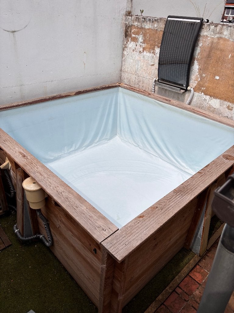 2de hands Gré houten zwembad Loire, Ophalen, 80 tot 120 cm, 300 cm of meer, Zo goed als nieuw
