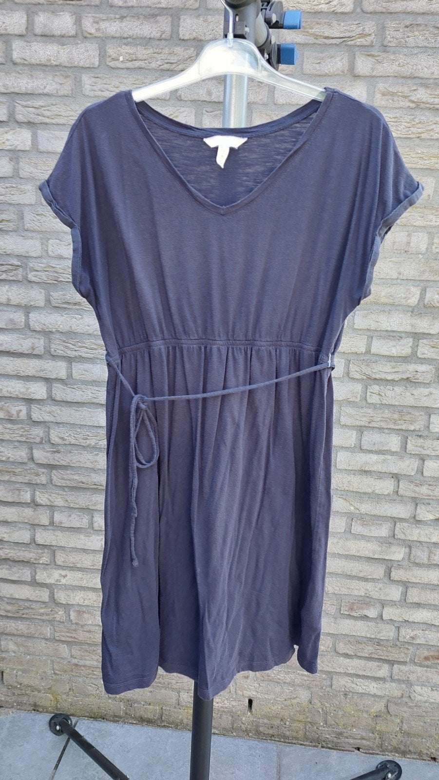 H&M zwangerschap jurk tuniek donkerblauw maat L, H&M, Blauw, Jurk, Maat 42/44 (L)