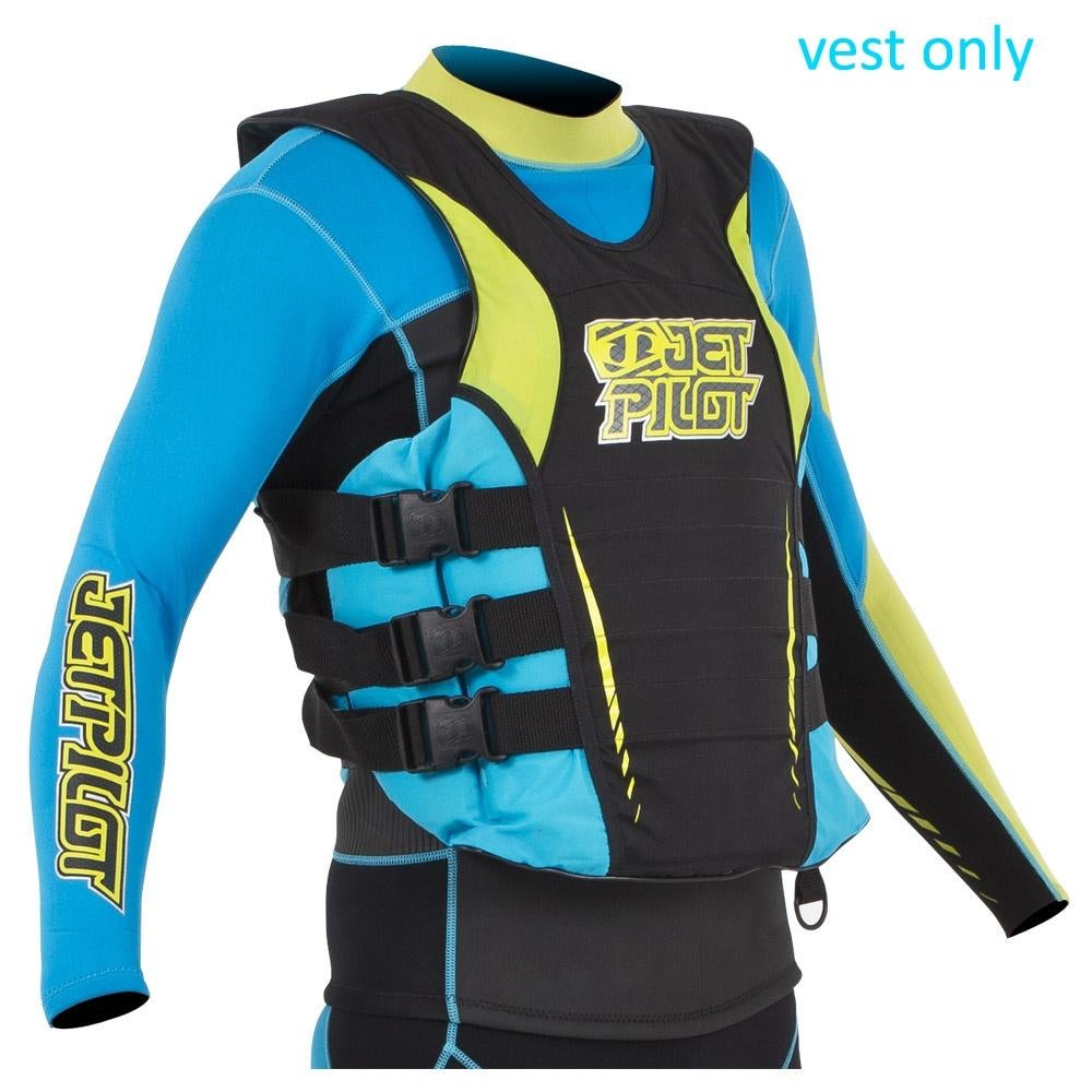 JETPILOT Matrix Race 50N Nylon vest L/XL Blue/Green 35% OFF!, Watersport en Boten, Watersportkleding, Heer, Nieuw, Reddingsvest of Zwemvest