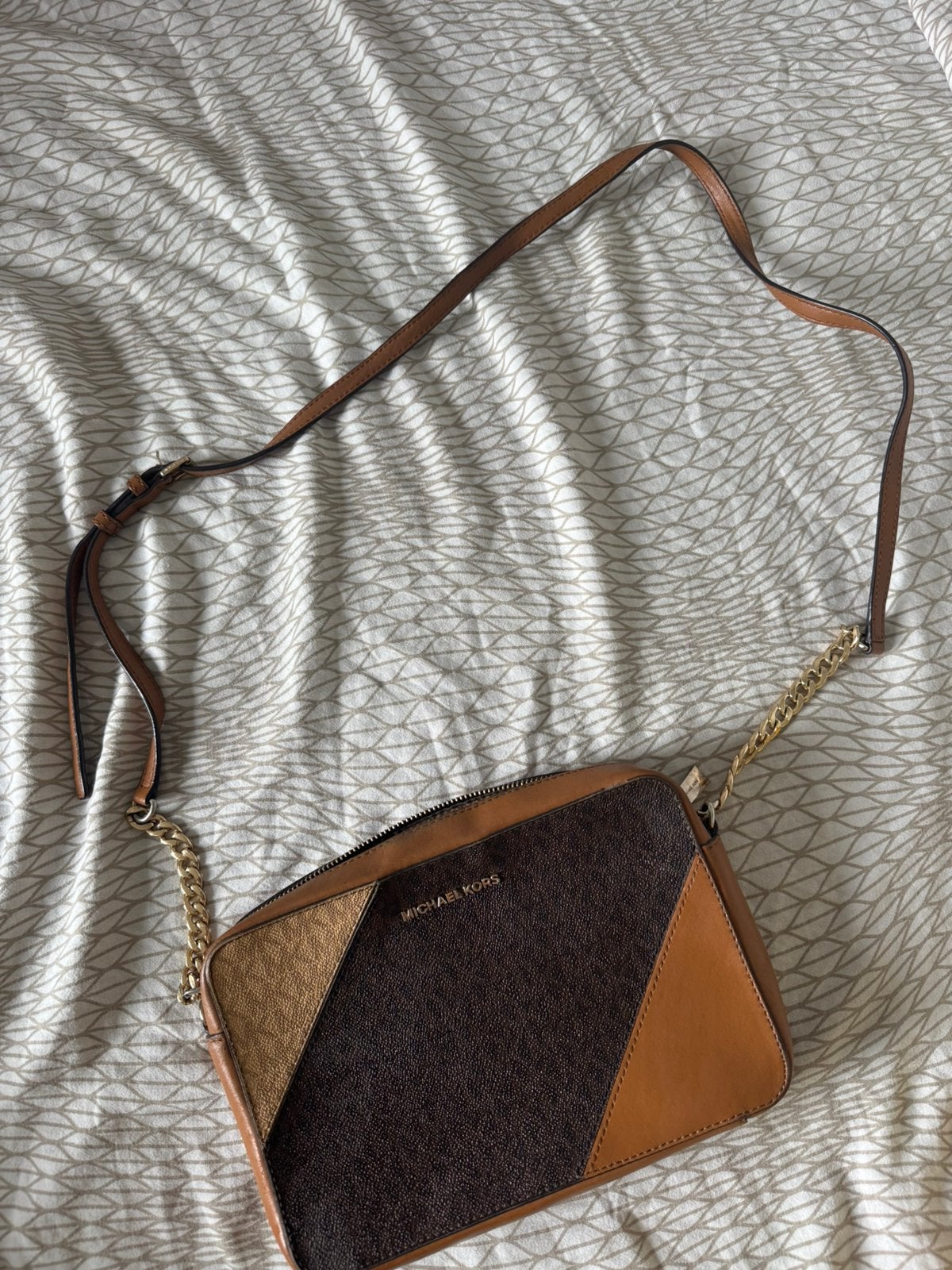 Michael Kors tasje, Sieraden, Tassen en Uiterlijk, Tassen | Damestassen, Verzenden, Gebruikt, Bruin, Schoudertasje
