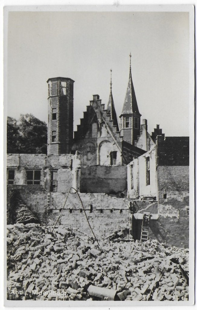Abdij Middelburg oude ongelopen ansichtkaart (B6503), Ophalen of Verzenden, 1960 tot 1980, Ongelopen, Zeeland
