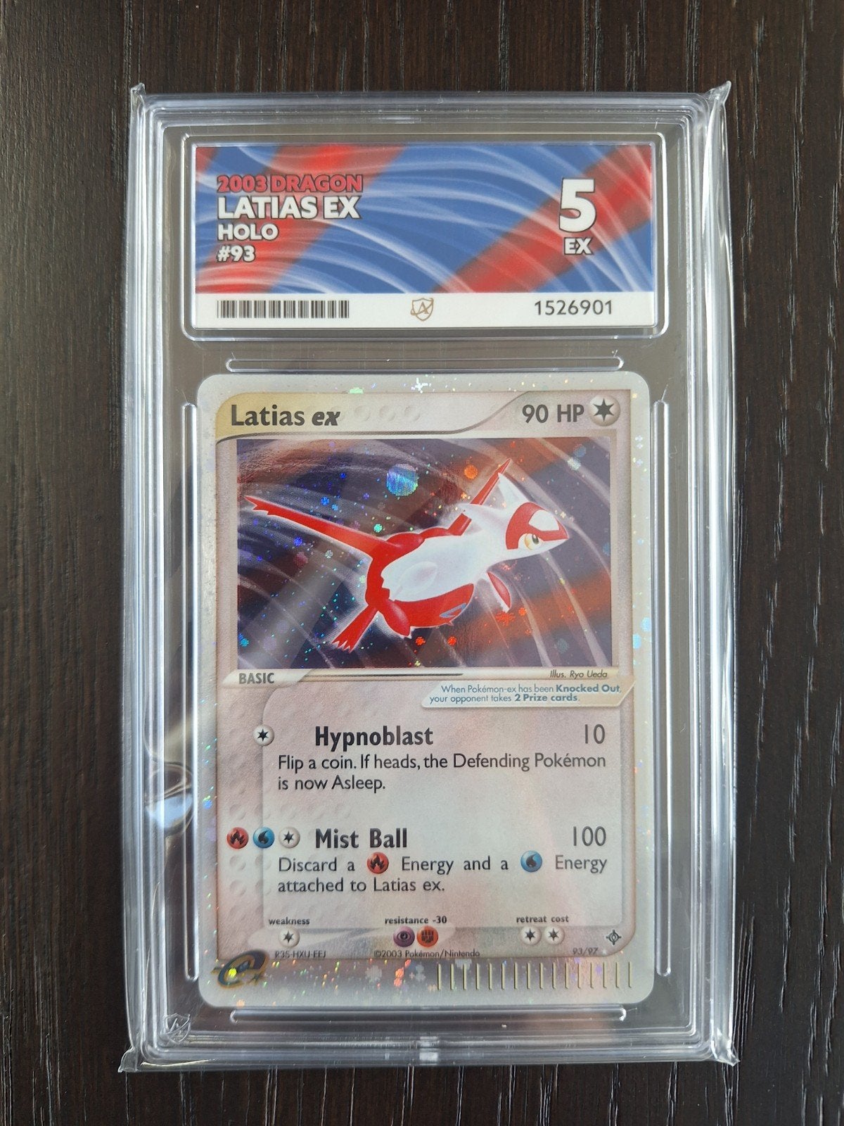 Latias ex Dragon Ace 5, Ophalen of Verzenden, Zo goed als nieuw, Losse kaart, Foil