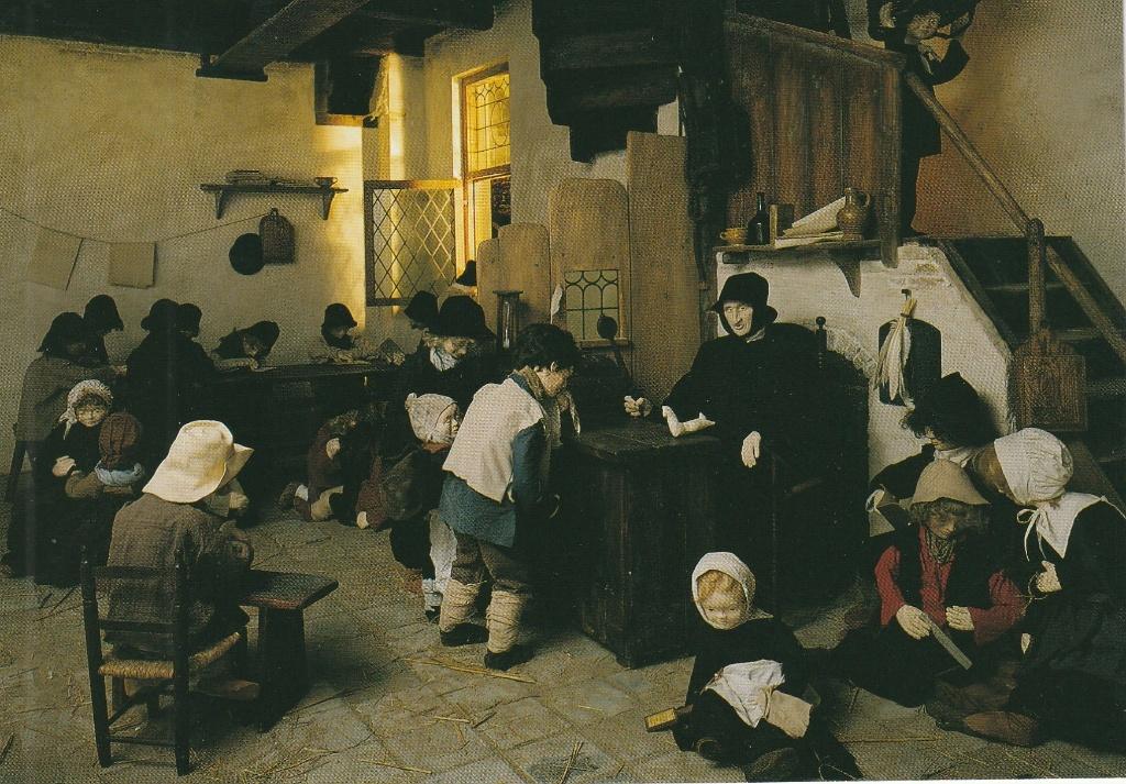 Ansichtkaart Schoolmuseum Dorpsschool schilderij Ostade, Ophalen of Verzenden, 1980 tot heden, Ongelopen, Kinderen