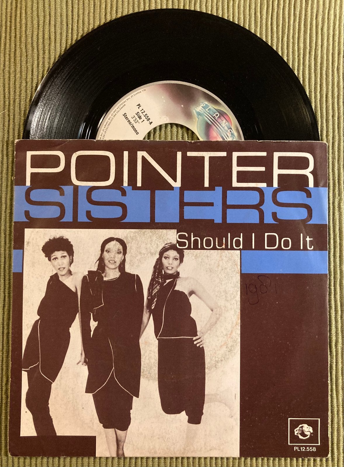 Vinyl single Pointer Sisters - Should I do it?, Cd's en Dvd's, Vinyl Singles, Gebruikt, 7 inch, Ophalen of Verzenden, Dance en House