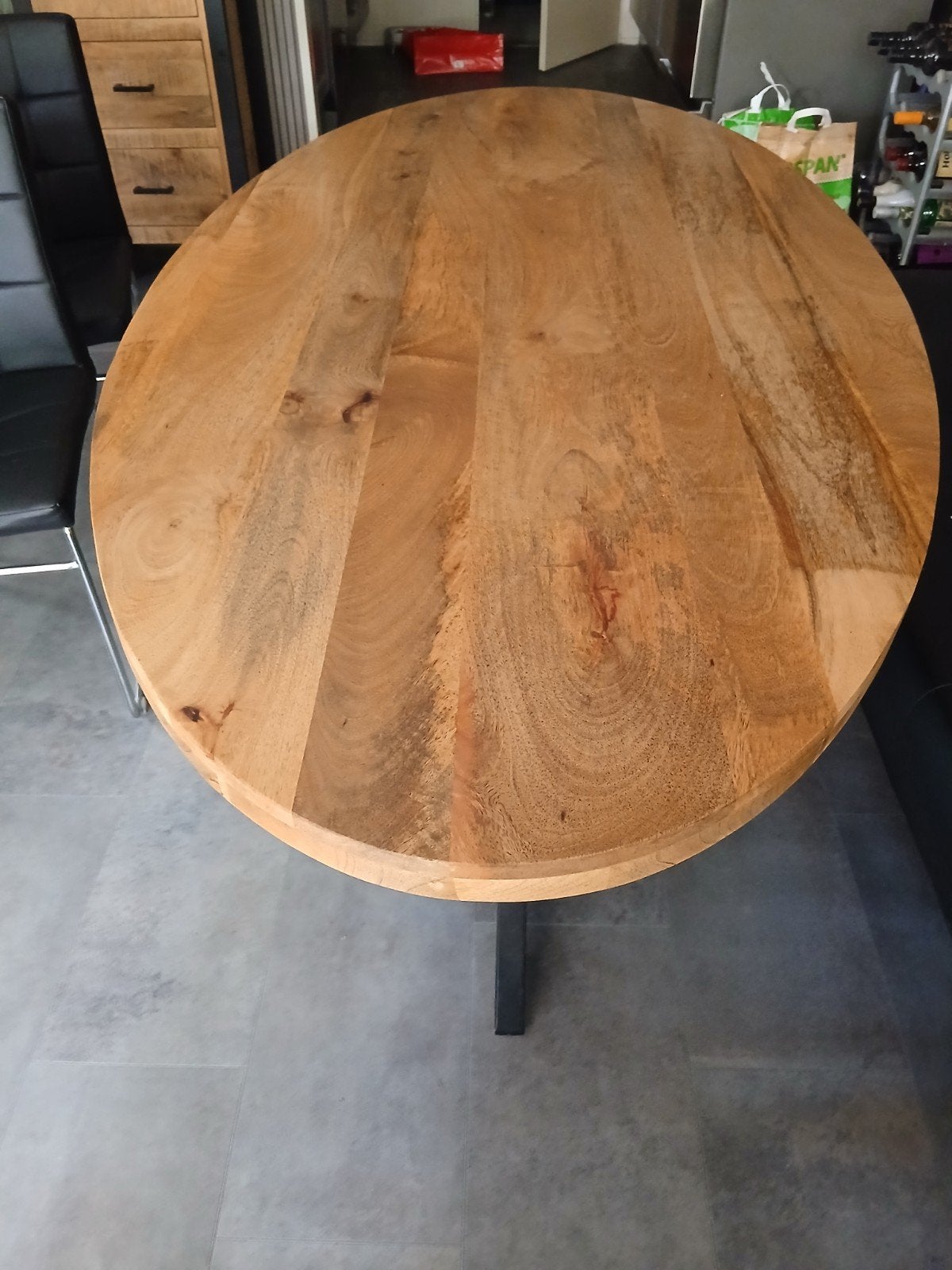 Mangohout ovale tafel, Huis en Inrichting, Tafels | Eettafels, Ophalen, Ovaal, 150 tot 200 cm, 50 tot 100 cm