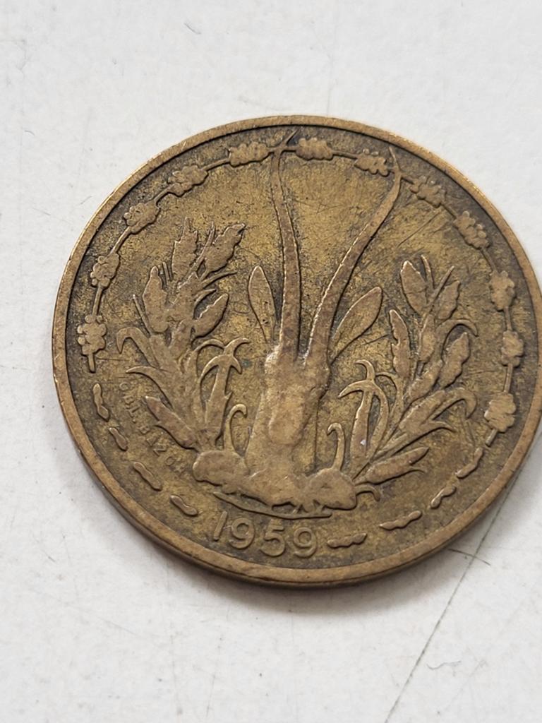 Munt 10 Francs West-Afrikaanse Staten 1959, Postzegels en Munten, Munten | Afrika, Ophalen of Verzenden