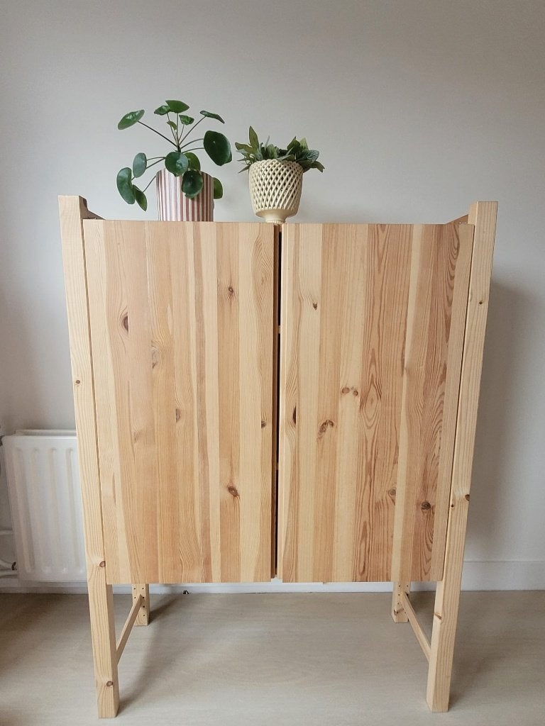 Ikea Ivar kast grenen 80x30x83 cm + 2 zijpanelen, Ophalen, Met plank(en), 100 tot 150 cm, Zo goed als nieuw