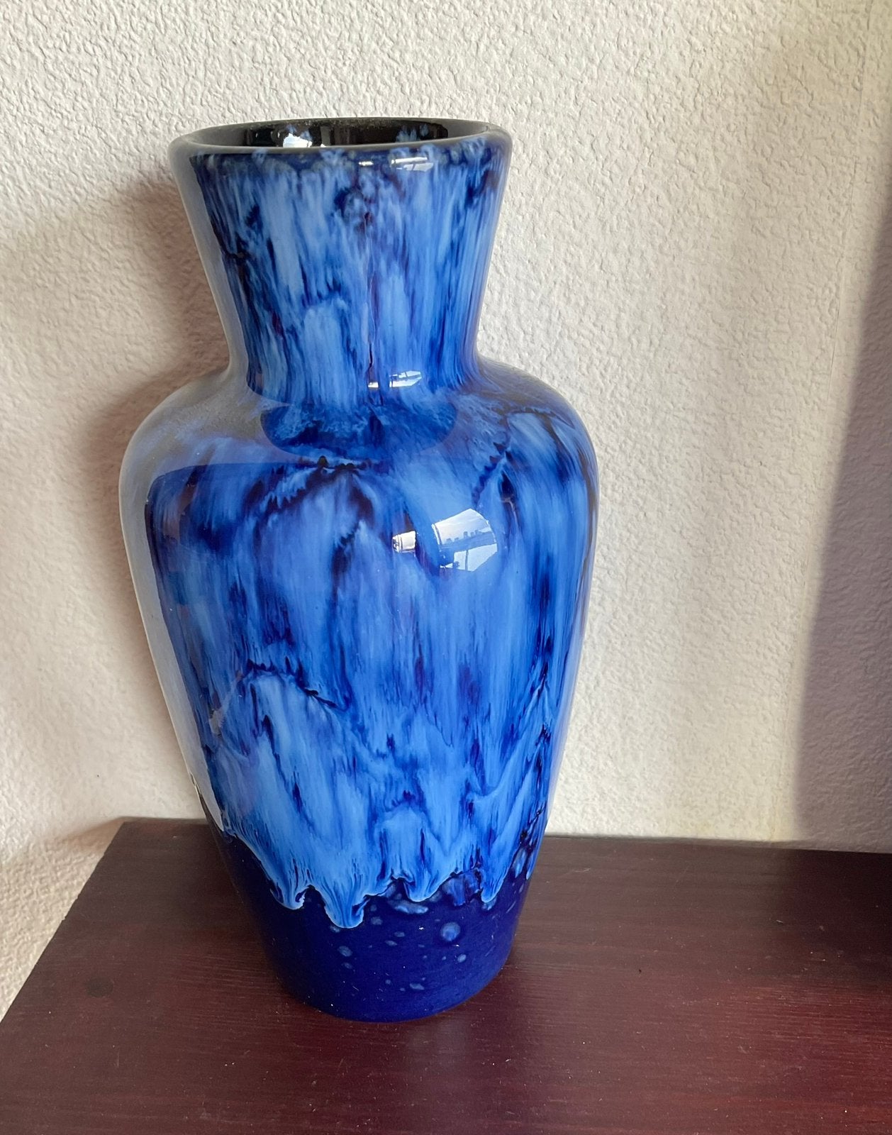 Vintage vaas van Scheurich, West Germany, Huis en Inrichting, Woonaccessoires | Vazen, Ophalen of Verzenden, Gebruikt, Blauw