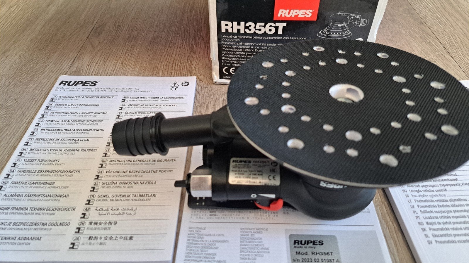 Rupes RH356T SKORPIO III Pneumatische Schuur-/Polijstmachine, Ophalen of Verzenden, Nieuw