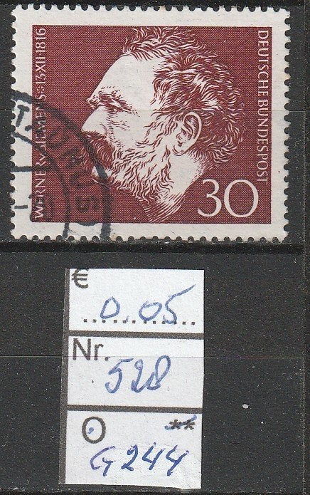 Bund von Siemens Michel 528 Nr.G244g, Verzenden, BRD, Gestempeld