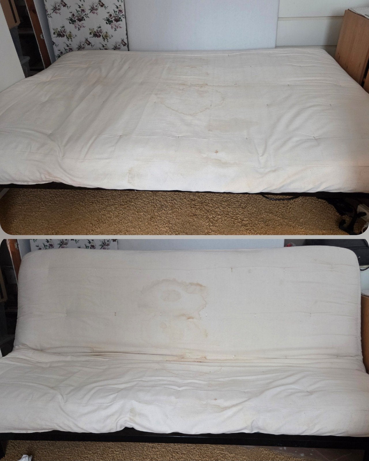 futon slaapbank, Ophalen, Gebruikt, Wit, Tweepersoons