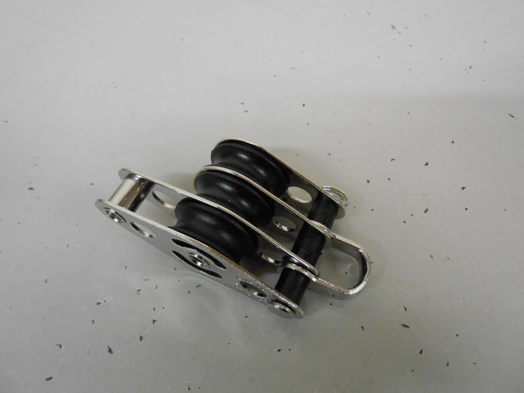 Mini Drieschijfs Blokje, Katrol, RVS, voor 6 - 8 mm lijn, Ophalen of Verzenden, Nieuw, Lijn of Blok
