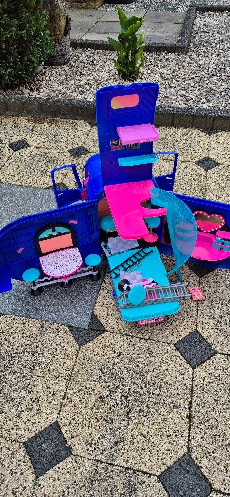 Speelgoed Camper - Blauw en Roze, Kinderen en Baby's, Speelgoed | Speelgoedvoertuigen, Ophalen, Zo goed als nieuw