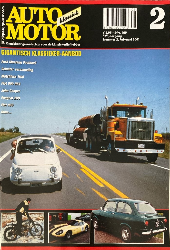 Auto Motor Klassiek - Februari 2001 - Fiat 500 / Fiat 850, Gelezen, Algemeen, Ophalen of Verzenden, Diverse Auteurs