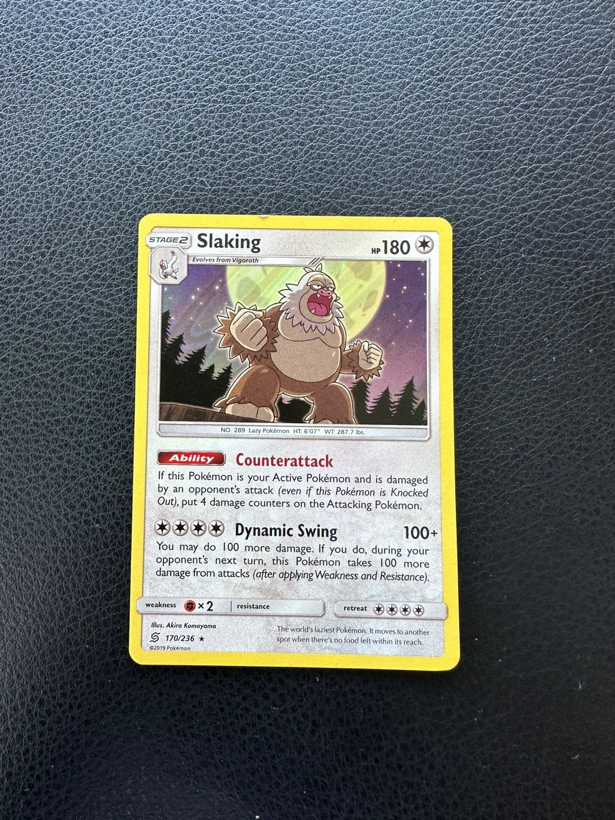 Slaking holo pokemonkaart, Hobby en Vrije tijd, Verzamelkaartspellen | Pokémon, Ophalen of Verzenden, Zo goed als nieuw, Losse kaart