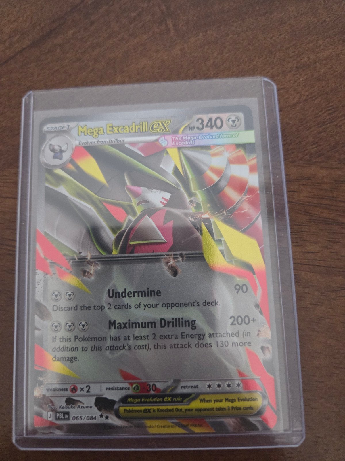 Mega Excadrill EX 065/084 pitch black pokemon, Ophalen of Verzenden, Zo goed als nieuw