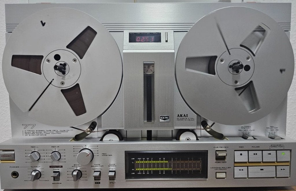 AKAI GX-77 – bandrecorder met 2 aluminium spoelen, Ophalen of Verzenden, Bandrecorder