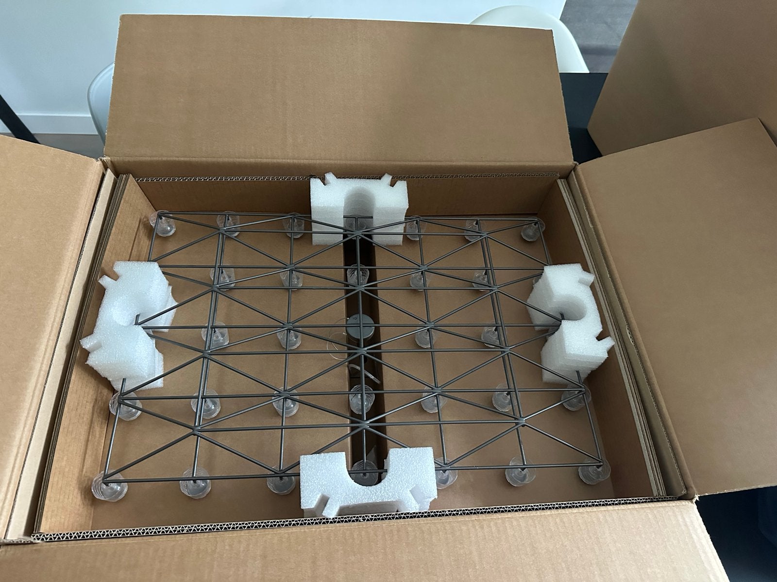 Moooi Space-Frame Small Hanglamp - Nikkel, Nieuw, Ophalen of Verzenden, Rechthoekig, Zilver
