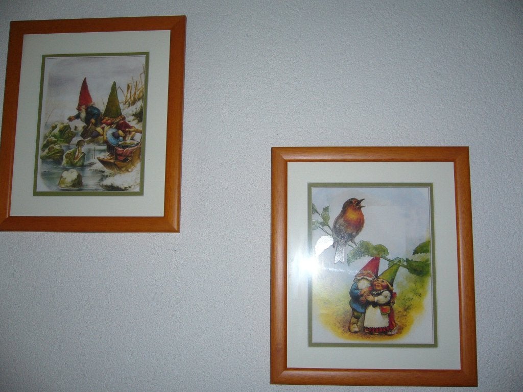 4x schilderij - Rien Poortvliet, Ophalen of Verzenden, Zo goed als nieuw, Minder dan 50 cm, Schilderij