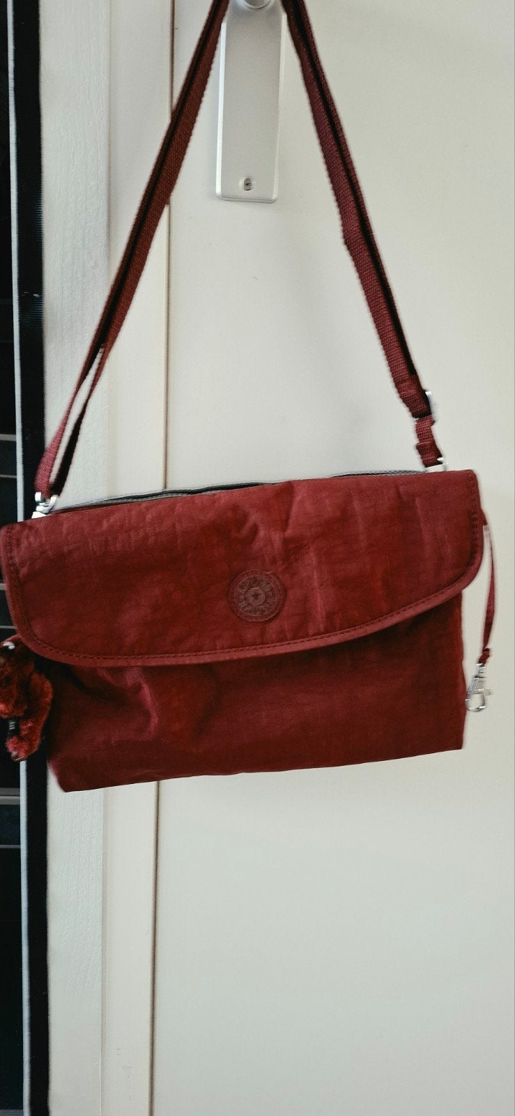 2 x Originele Kipling Schoudertas en Portemonnee Set - Zo go, Ophalen of Verzenden, Zo goed als nieuw, Rood, Schoudertasje