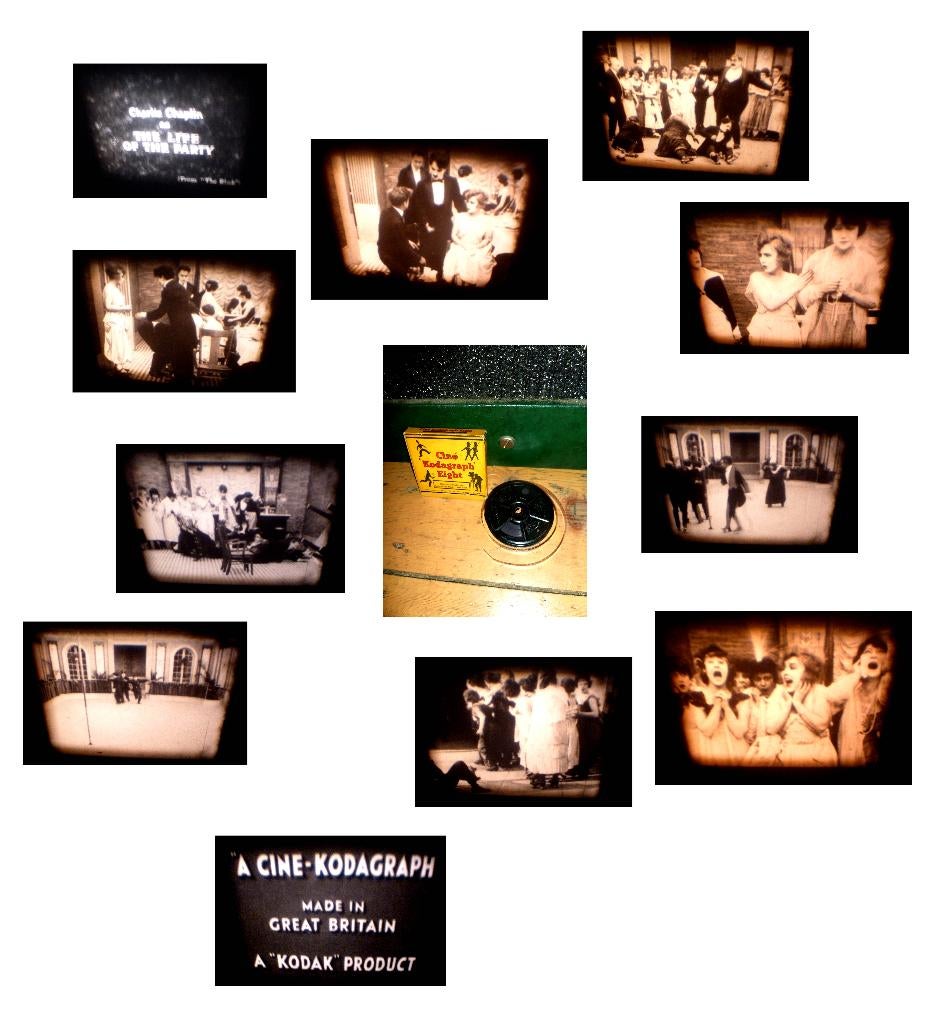8mm film Chaplin rolschaats scene THE RINK 1916 N8 mooi, Audio, Tv en Foto, Filmrollen, Ophalen of Verzenden, 8mm film