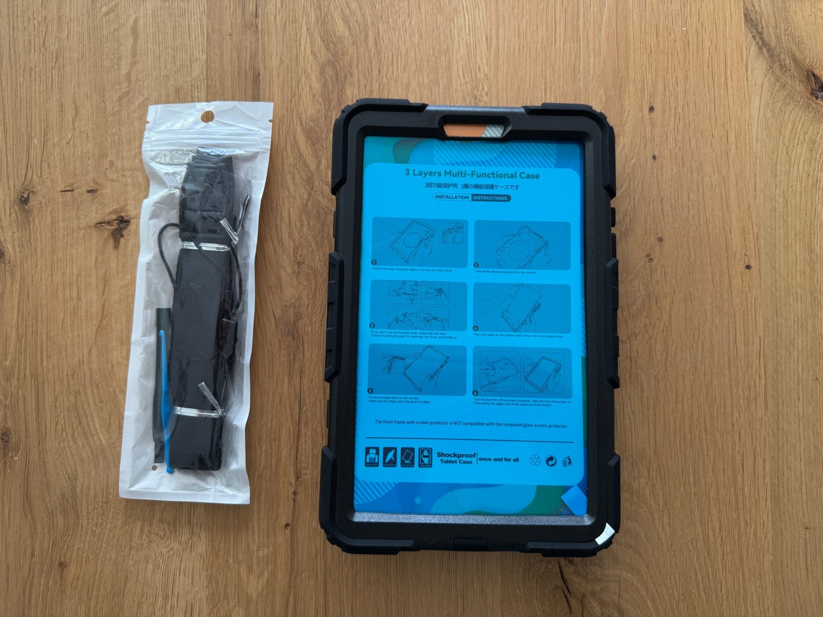 Samsung Galaxy Tab A11 Shockproof Hoes met Screenprotector, Ophalen of Verzenden, Nieuw, 10 inch, Bescherming voor- en achterkant