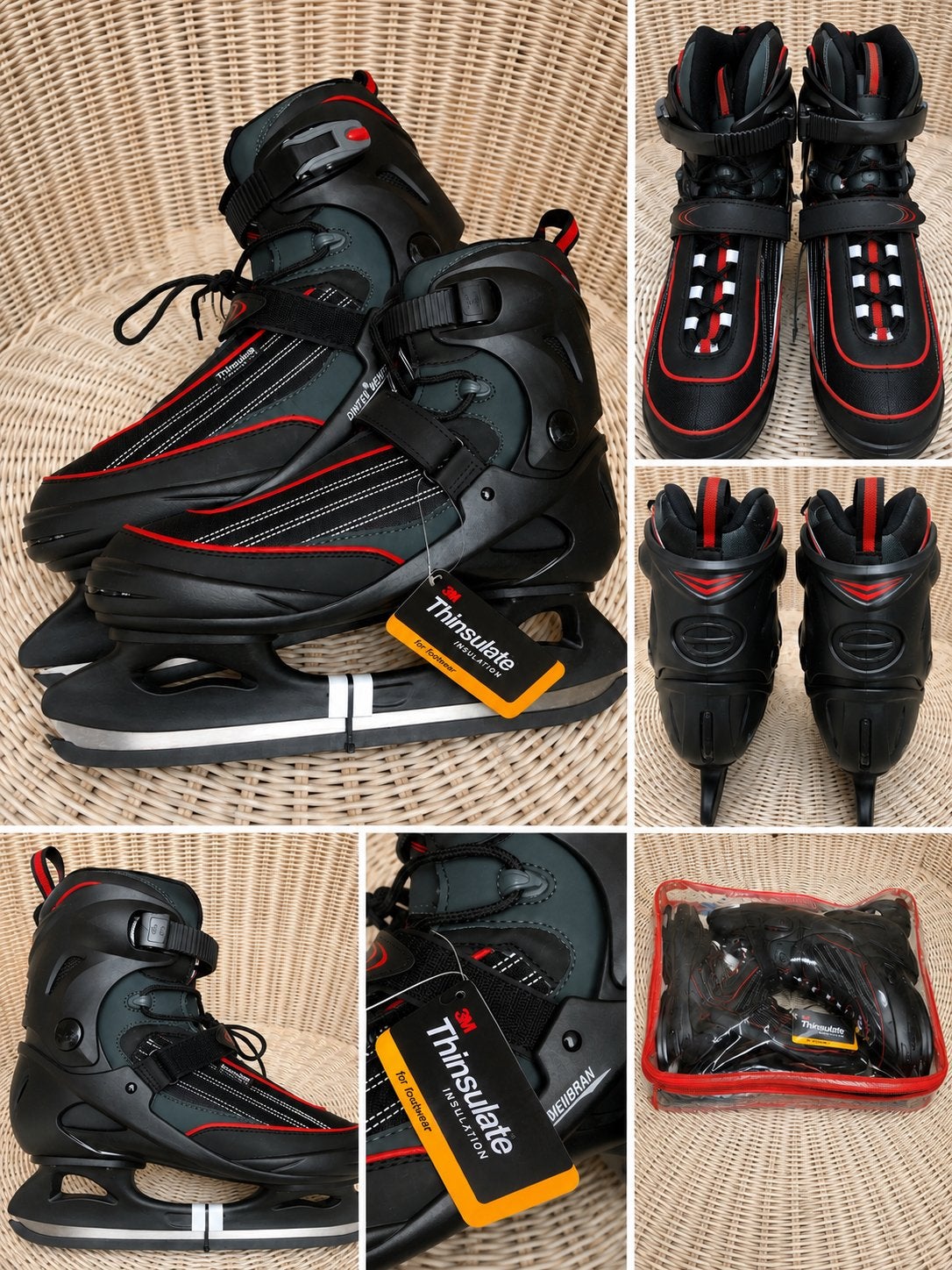 Nieuwe verzegelde schaatsen zwart/rood maat 43–44 Thinsulate, Ophalen of Verzenden, Zo goed als nieuw, IJshockeyschaatsen, Overige merken