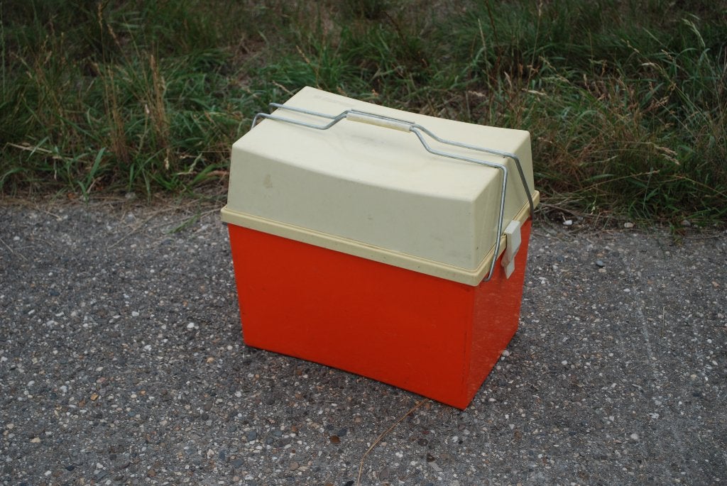 Vintage oranje Curver koelbox - L45xB30xH40 cm, Gebruikt, Koelbox, Curver, Onbekend