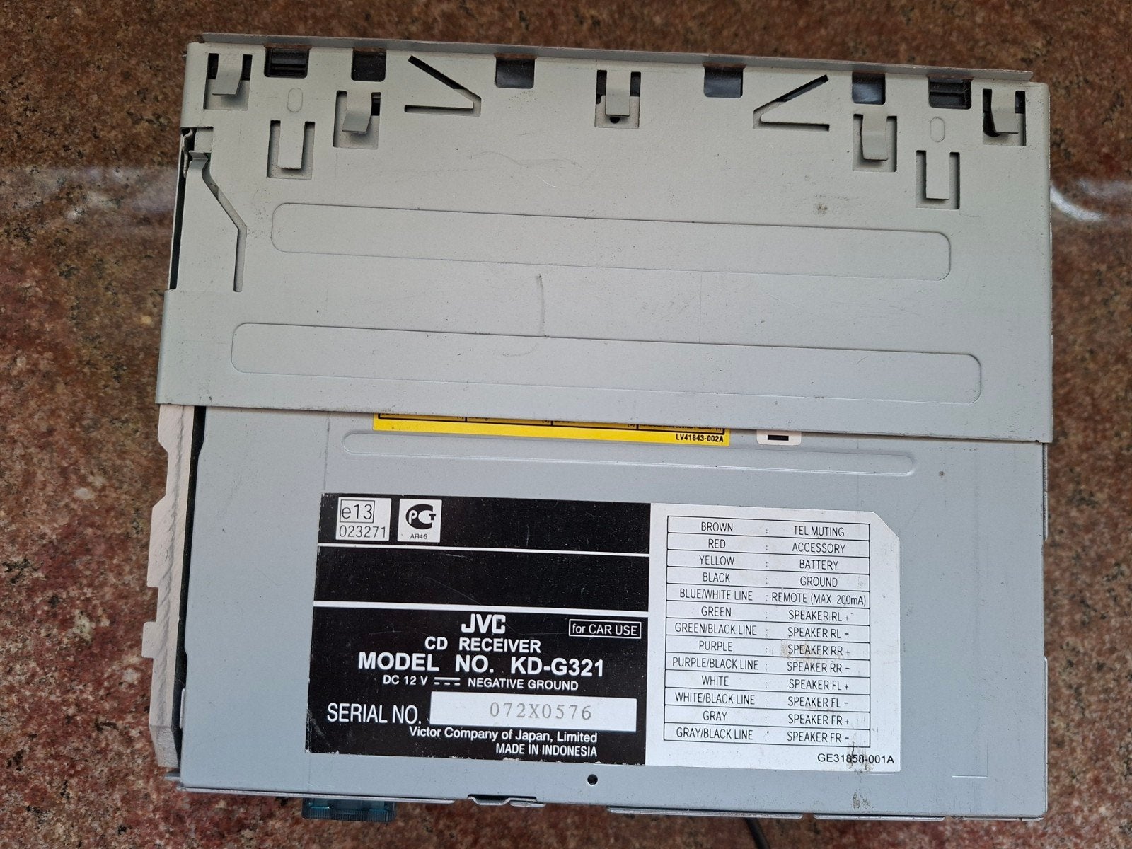 JVC Auto Radio CD speler, Ophalen of Verzenden, Zo goed als nieuw