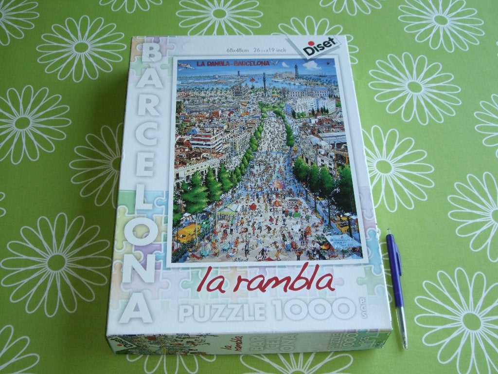 Barcelona - La rambla - Diset 1000 stukjes, Hobby en Vrije tijd, Ophalen of Verzenden, 500 t/m 1500 stukjes, Gebruikt, Legpuzzel