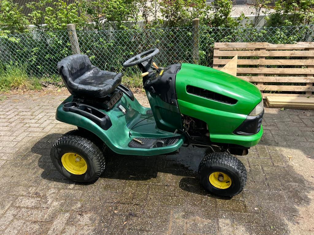Zitmaaier john deere series one opknapper (loop of sloop), Tuin en Terras, Zitmaaiers, Ophalen, Gebruikt, Mulchfunctie, 120 cm of meer