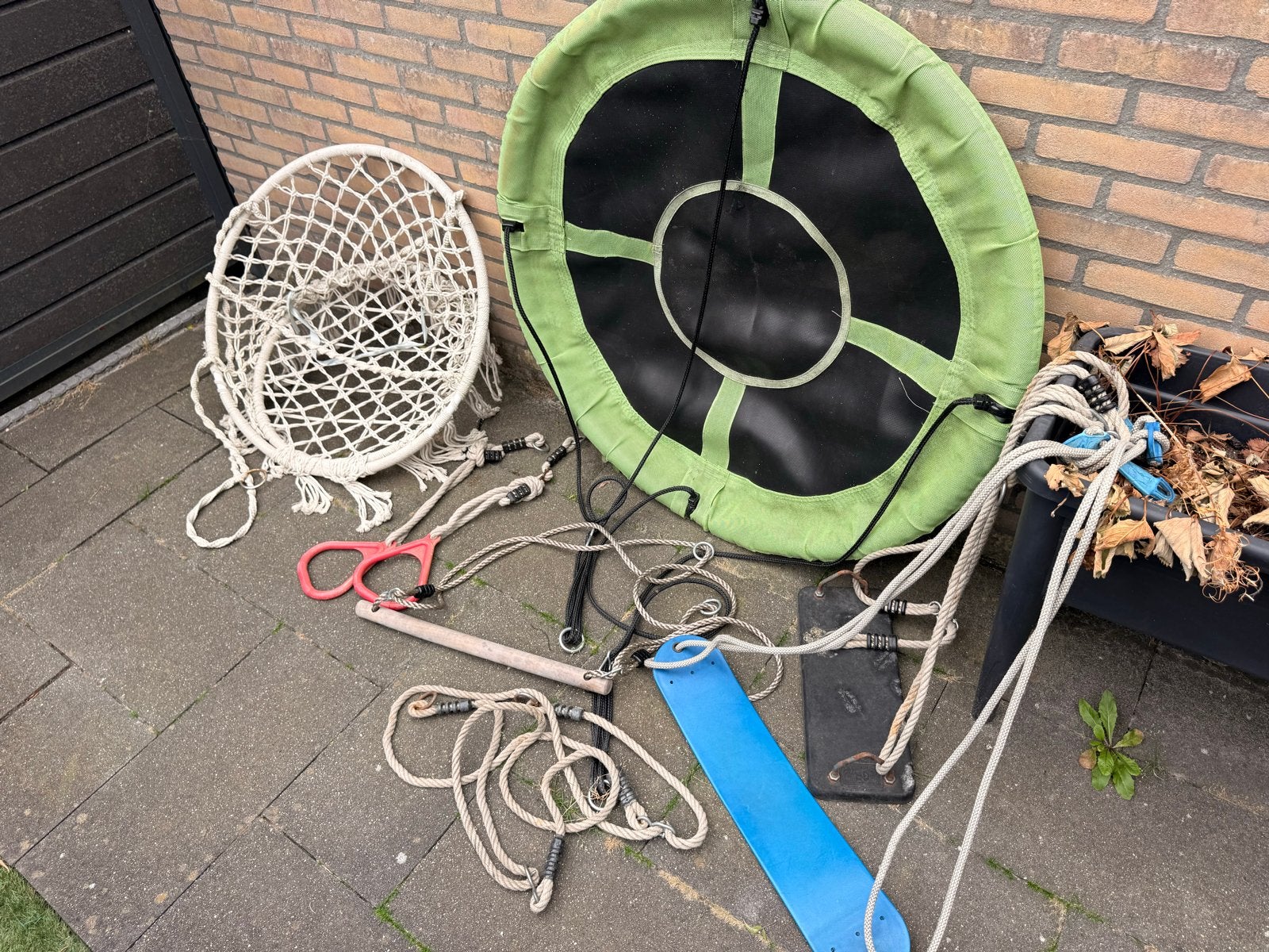 Diverse schommelonderdelen en klimtouw, Ophalen, Gebruikt, Schommel