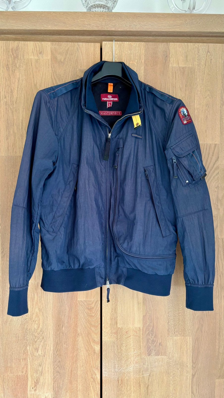 Mooie blauwe jas van Parajumpers., Kleding | Heren, Jassen | Zomer, Ophalen of Verzenden, Zo goed als nieuw, Maat 52/54 (L), Blauw