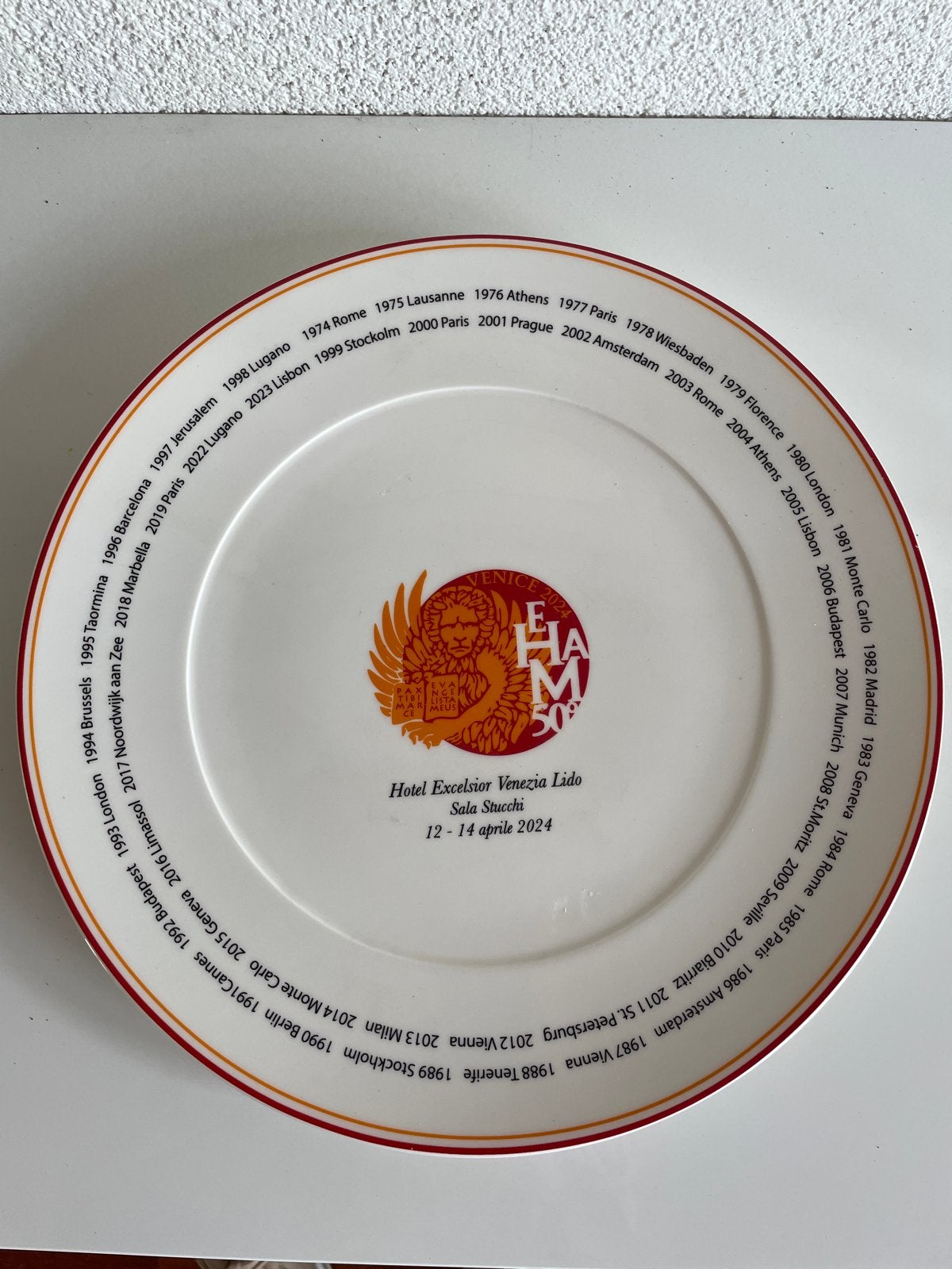 Villeroy & Boch Herdenkingsbord EFA 50 Jaar Jubileum, Ophalen of Verzenden