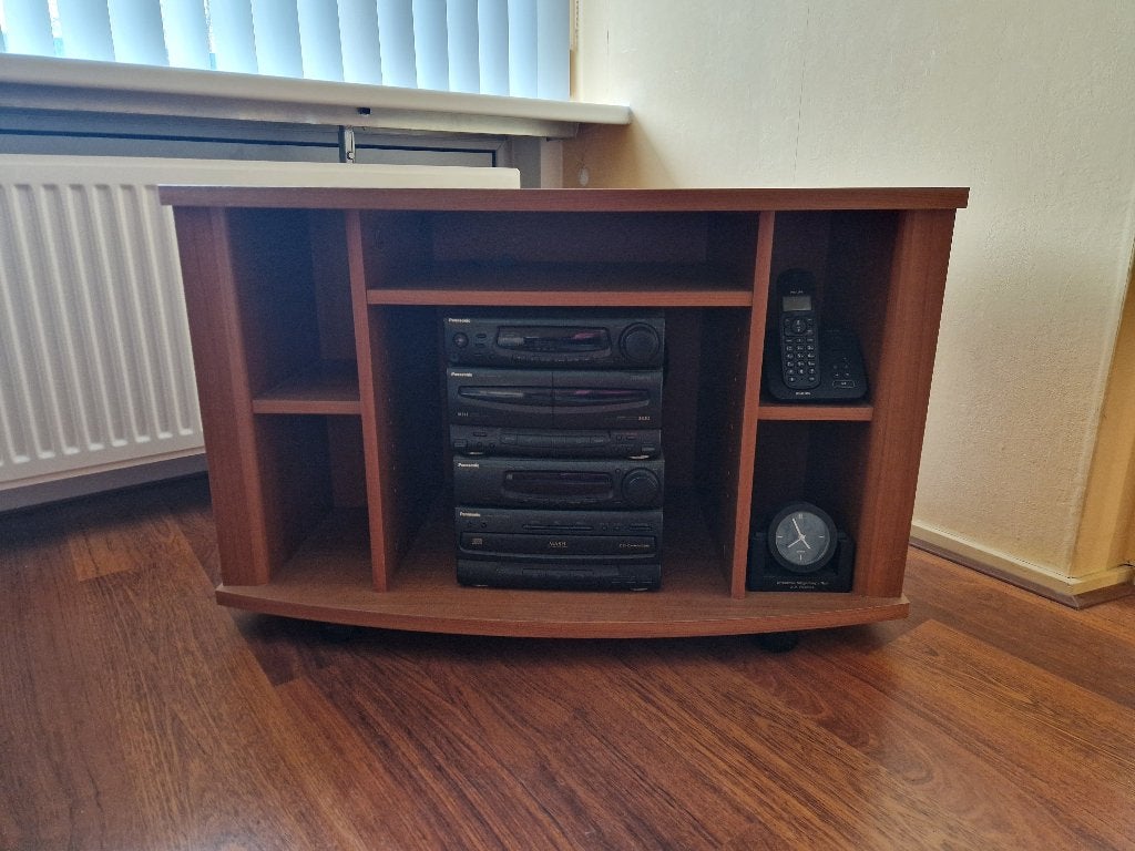Mooi zwaar TV meubel voor uw tv en geluidsinstallatie, Ophalen, Gebruikt, 25 tot 50 cm, Minder dan 100 cm